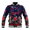 Personalized Melbourne Demons Baseball Jacket Aboriginal Dot Painting Graffiti Style