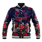 Personalized Melbourne Demons Baseball Jacket Aboriginal Dot Painting Graffiti Style