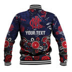 Personalized Melbourne Demons Baseball Jacket Aboriginal Dot Painting Graffiti Style