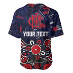 Personalized Melbourne Demons Baseball Jersey Aboriginal Dot Painting Graffiti Style