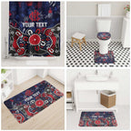 Personalized Melbourne Demons Bathroom Set Aboriginal Dot Painting Graffiti Style