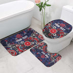 Personalized Melbourne Demons Bathroom Set Aboriginal Dot Painting Graffiti Style