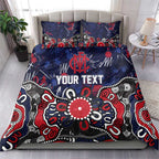 Personalized Melbourne Demons Bedding Set Aboriginal Dot Painting Graffiti Style