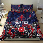 Personalized Melbourne Demons Bedding Set Aboriginal Dot Painting Graffiti Style