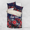 Personalized Melbourne Demons Bedding Set Aboriginal Dot Painting Graffiti Style