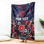 Personalized Melbourne Demons Blanket Aboriginal Dot Painting Graffiti Style