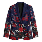 Personalized Melbourne Demons Blazer Aboriginal Dot Painting Graffiti Style