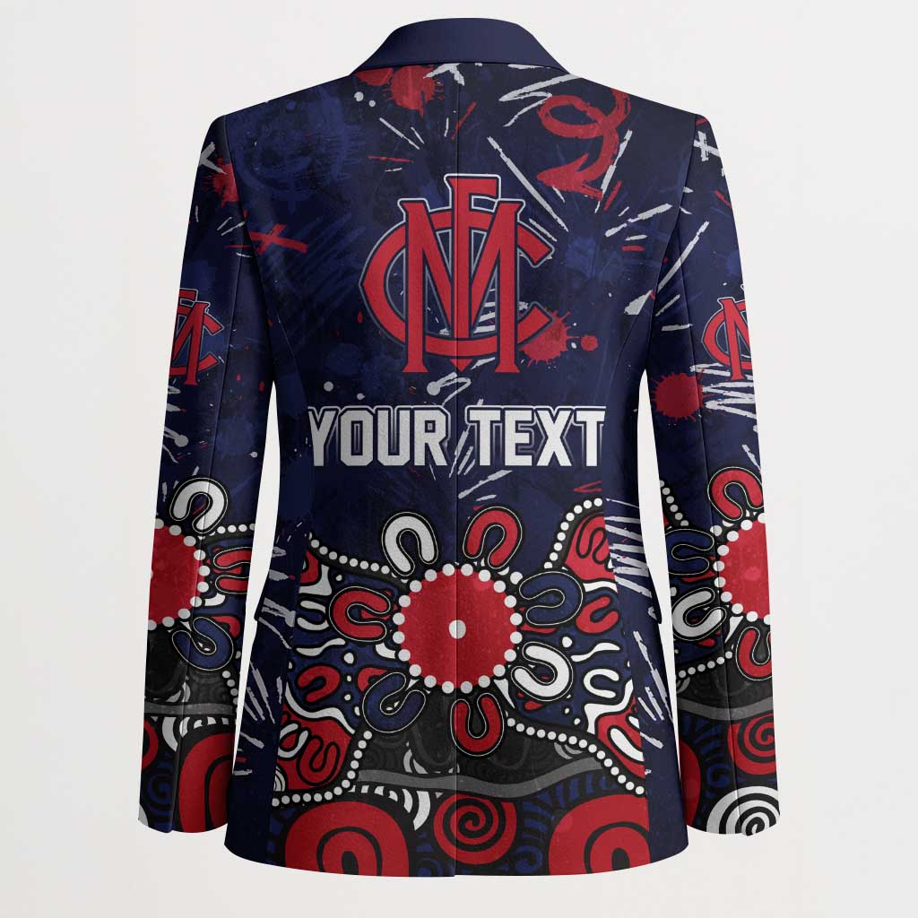 Personalized Melbourne Demons Blazer Aboriginal Dot Painting Graffiti Style