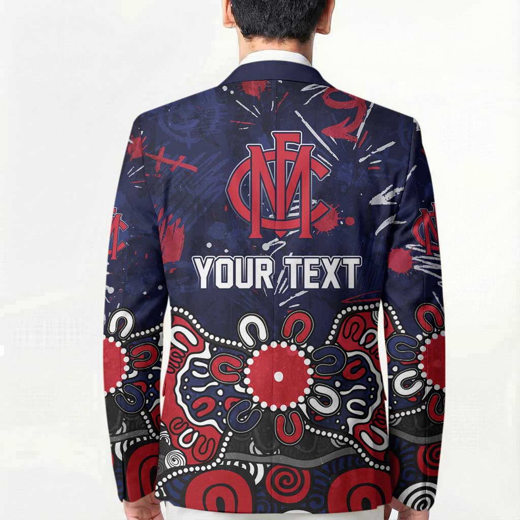 Personalized Melbourne Demons Blazer Aboriginal Dot Painting Graffiti Style