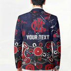 Personalized Melbourne Demons Blazer Aboriginal Dot Painting Graffiti Style