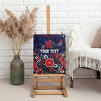 Personalized Melbourne Demons Canvas Wall Art Aboriginal Dot Painting Graffiti Style