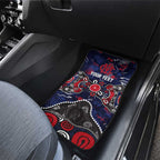 Personalized Melbourne Demons Car Mats Aboriginal Dot Painting Graffiti Style