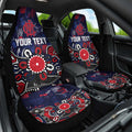 Personalized Melbourne Demons Car Seat Cover Aboriginal Dot Painting Graffiti Style