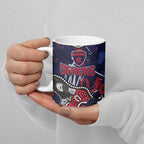 Personalized Melbourne Demons Ceramic Mug Aboriginal Dot Painting Graffiti Style