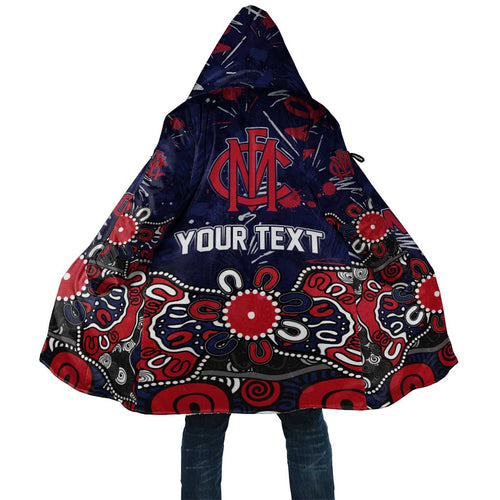 Personalized Melbourne Demons Cloak Aboriginal Dot Painting Graffiti Style