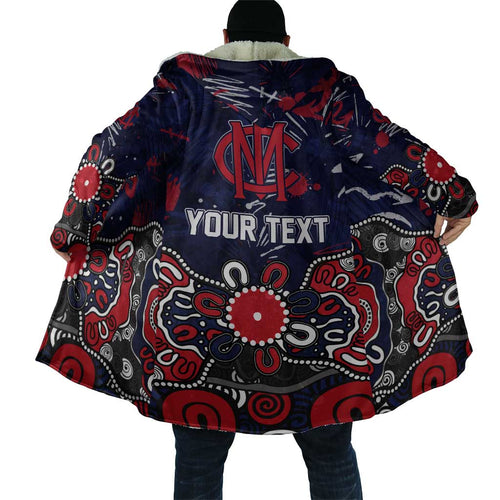 Personalized Melbourne Demons Cloak Aboriginal Dot Painting Graffiti Style