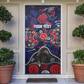 Personalized Melbourne Demons Door Cover Aboriginal Dot Painting Graffiti Style