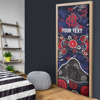 Personalized Melbourne Demons Door Cover Aboriginal Dot Painting Graffiti Style