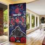 Personalized Melbourne Demons Door Cover Aboriginal Dot Painting Graffiti Style