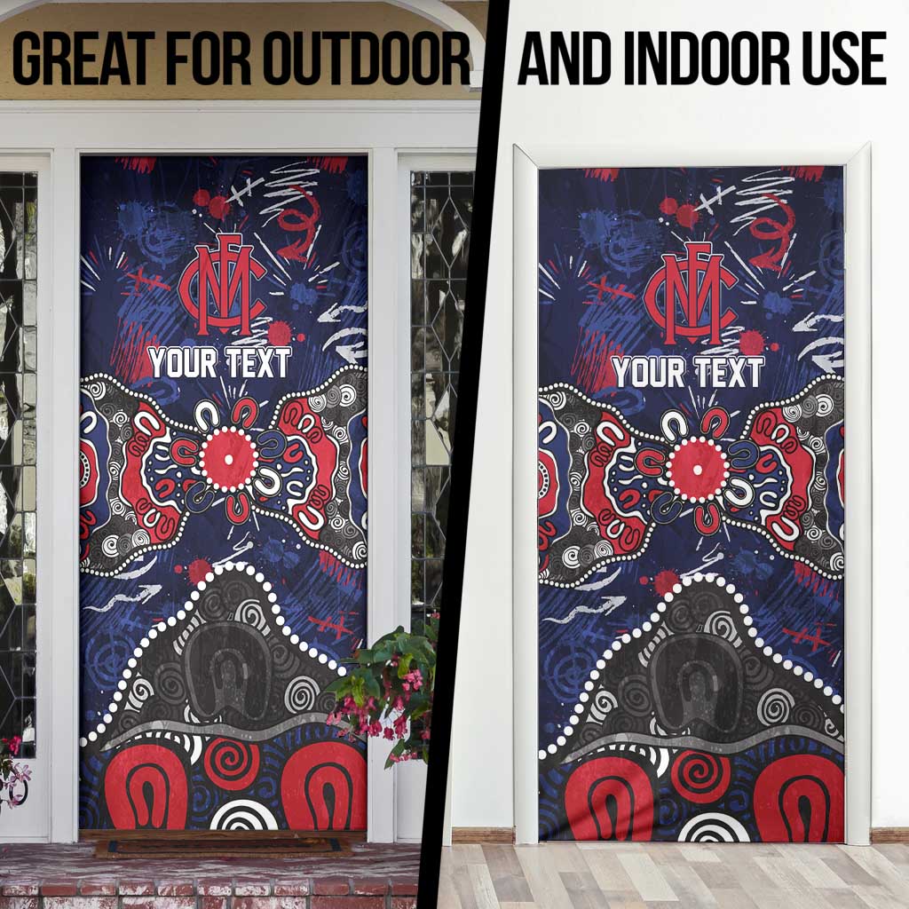 Personalized Melbourne Demons Door Cover Aboriginal Dot Painting Graffiti Style