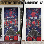 Personalized Melbourne Demons Door Cover Aboriginal Dot Painting Graffiti Style