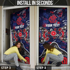 Personalized Melbourne Demons Door Cover Aboriginal Dot Painting Graffiti Style