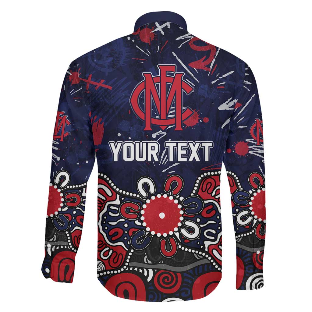 Personalized Melbourne Demons Family Matching Tank Maxi Dress and Hawaiian Shirt Aboriginal Dot Painting Graffiti Style