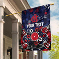 Personalized Melbourne Demons Garden Flag Aboriginal Dot Painting Graffiti Style