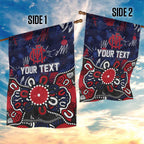Personalized Melbourne Demons Garden Flag Aboriginal Dot Painting Graffiti Style