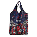 Personalized Melbourne Demons Grocery Bag Aboriginal Dot Painting Graffiti Style