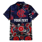 Personalized Melbourne Demons Hawaiian Shirt Aboriginal Dot Painting Graffiti Style