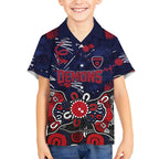 Personalized Melbourne Demons Hawaiian Shirt Aboriginal Dot Painting Graffiti Style