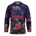 Personalized Melbourne Demons Hockey Jersey Aboriginal Dot Painting Graffiti Style