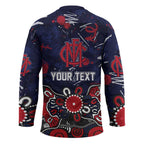 Personalized Melbourne Demons Hockey Jersey Aboriginal Dot Painting Graffiti Style