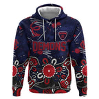 Personalized Melbourne Demons Hoodie Aboriginal Dot Painting Graffiti Style