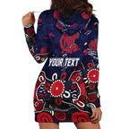 Personalized Melbourne Demons Hoodie Dress Aboriginal Dot Painting Graffiti Style