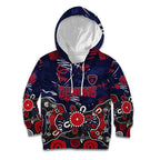 Personalized Melbourne Demons Kid Hoodie Aboriginal Dot Painting Graffiti Style