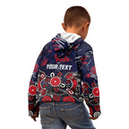 Personalized Melbourne Demons Kid Hoodie Aboriginal Dot Painting Graffiti Style