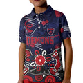 Personalized Melbourne Demons Kid Polo Shirt Aboriginal Dot Painting Graffiti Style