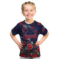 Personalized Melbourne Demons Kid T Shirt Aboriginal Dot Painting Graffiti Style