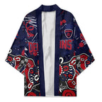 Personalized Melbourne Demons Kimono Aboriginal Dot Painting Graffiti Style