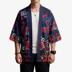 Personalized Melbourne Demons Kimono Aboriginal Dot Painting Graffiti Style