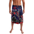 Personalized Melbourne Demons Lavalava Aboriginal Dot Painting Graffiti Style