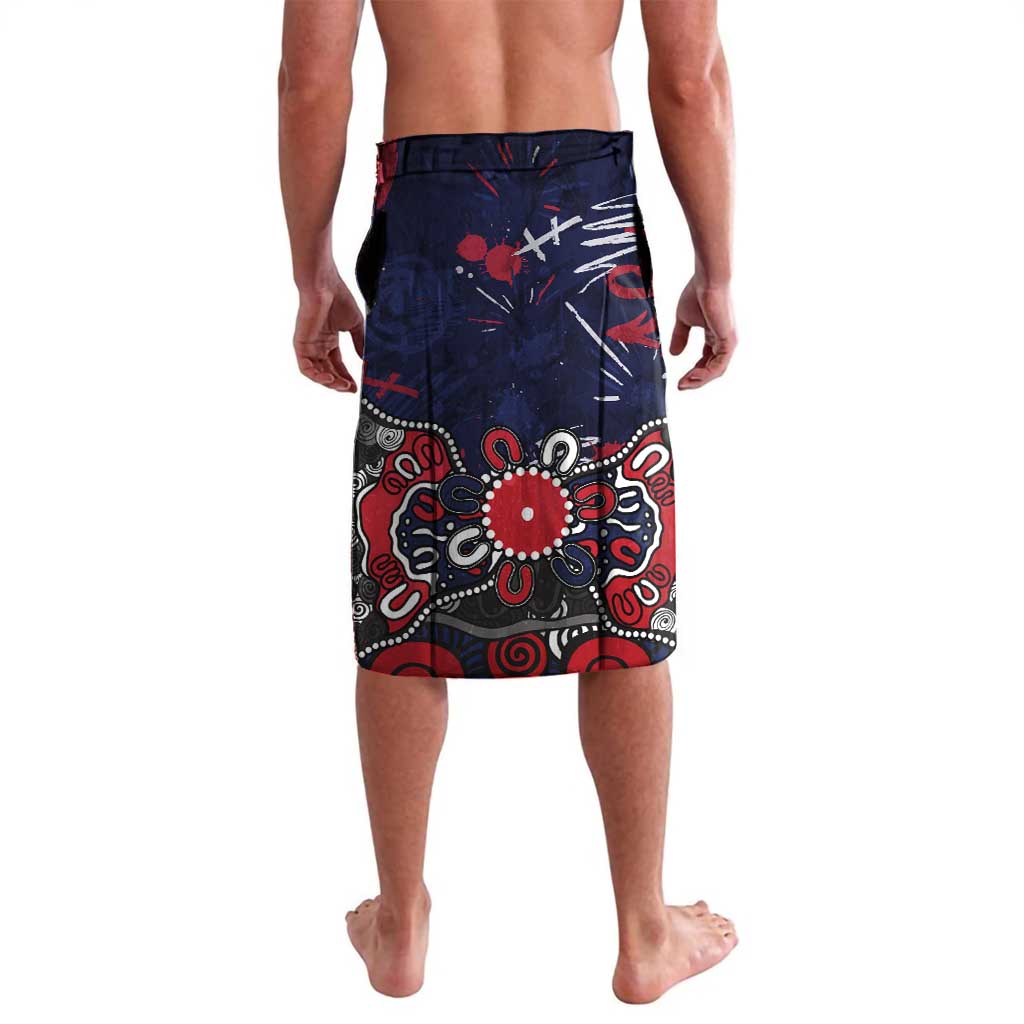 Personalized Melbourne Demons Lavalava Aboriginal Dot Painting Graffiti Style