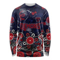 Personalized Melbourne Demons Long Sleeve Shirt Aboriginal Dot Painting Graffiti Style