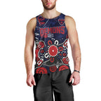 Personalized Melbourne Demons Men Tank Top Aboriginal Dot Painting Graffiti Style