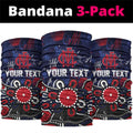 Personalized Melbourne Demons Neck Gaiter Aboriginal Dot Painting Graffiti Style