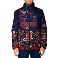 Personalized Melbourne Demons Padded Jacket Aboriginal Dot Painting Graffiti Style