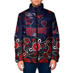 Personalized Melbourne Demons Padded Jacket Aboriginal Dot Painting Graffiti Style