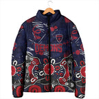 Personalized Melbourne Demons Padded Jacket Aboriginal Dot Painting Graffiti Style